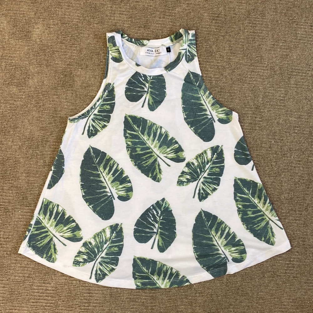 Ava Sky Taro Print Swing Tank XS